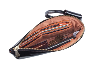 Sable Wristlet, Polished Leather