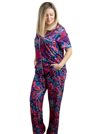 Charlotte Pants Set, Tropic Hot Navy