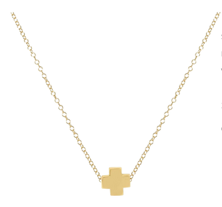 16" Necklace Gold - Signature Cross Gold