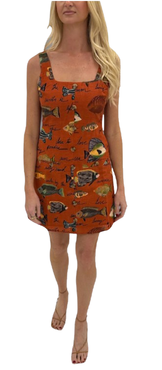 Merrit Dress, Nautical Fish