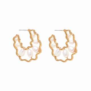Aziza Hoops, White Gold