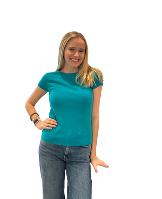 Cashmere Tee, Deep Teal