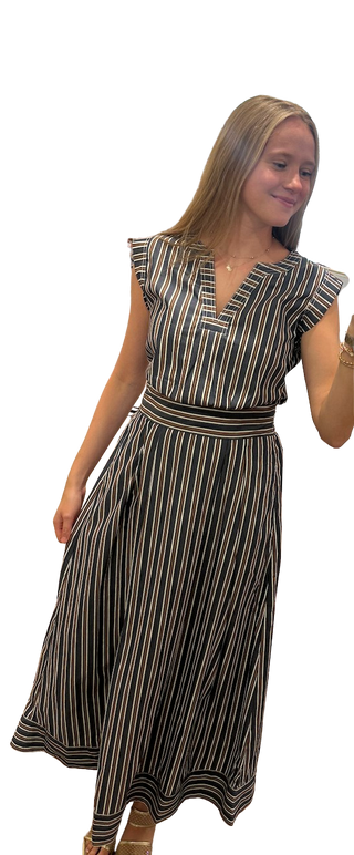 Isadora Dress, Cartolina Navy Stripe