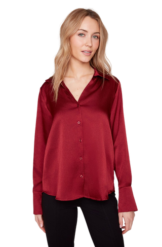 R5198-373 Waffle Texture Blouse, Cabernet