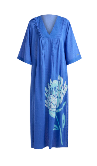 Protea Maxi Dress, Blue Protea