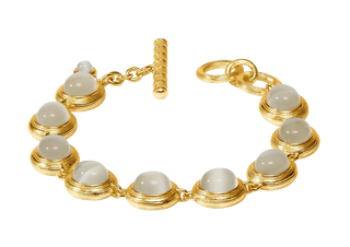 Cobblestone Tennis Bracelet - Ivory Cat'S Eye