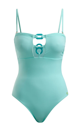 Trim Bandeau Swimsuit, Frozen