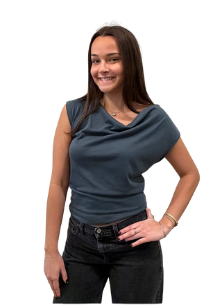 Drape Neck Wedge Top, Mineral