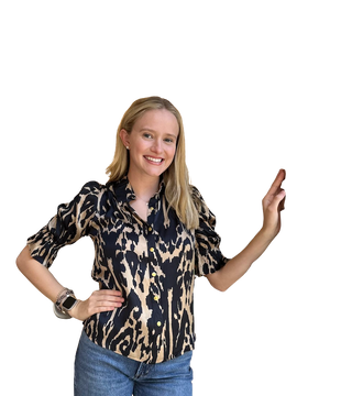 Button Front Blouse, Ikat Eye