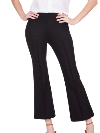 Blackfront Seaming Ponte Knit Ankle Pant, Blackfront Seaming Ponte Knit Ankle Pant