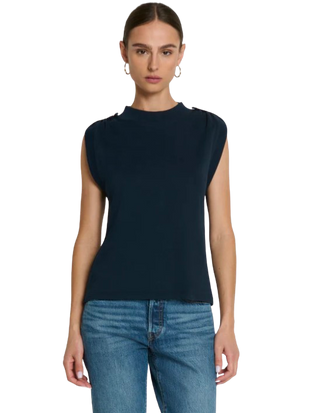 Mikka Buttoned Shoulder Tank, Night Sky