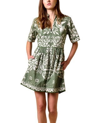 Starling Mini Dress, Verdant Flight