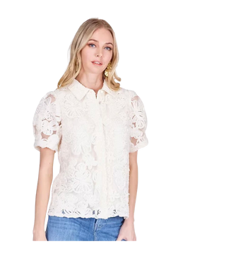 Soutache Blouse, Ivory