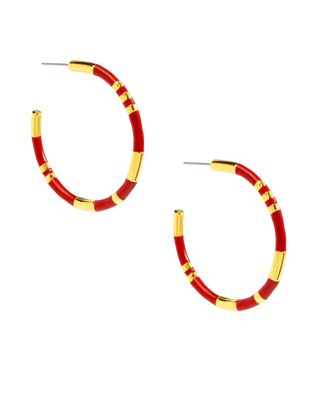 Enamel Cleopatra Hoop Earring Jewelry