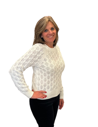 Easy Sleeve Raglan Sweater, White