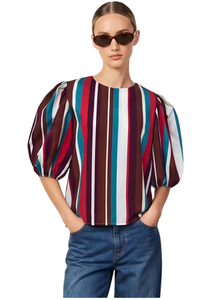 Vienna Top, Retro Stripes