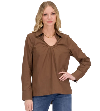 Horseshoe Blouse, Brown