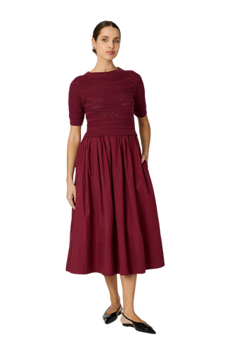 Ava Midi Dress, Zinfandel