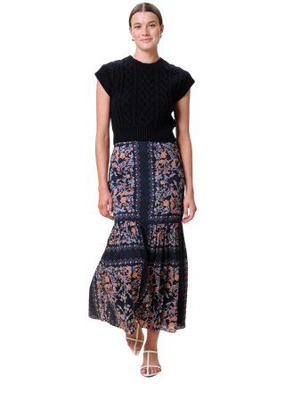 Marjorie Ankle Skirt, Dark La Ramos Print