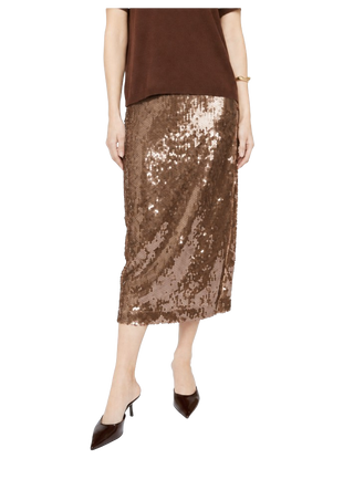 Sequin Skirt, Tawny