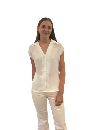 R5243 Woven Blouse, Creme