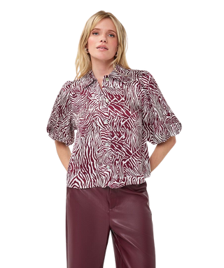 S/S Blouse, Zebra