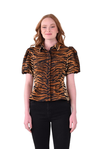 Britt Top, Tiger Jacquard