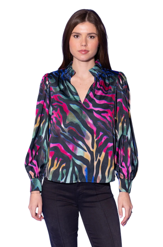 Phoebe Top, Prism Zebra