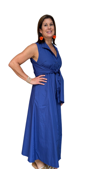 Back Wrap Maxi, Navy