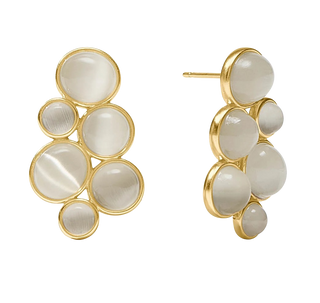 Cobblestone Statement Earring - Ivory Cat'S Eye