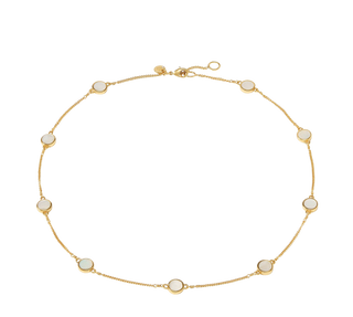 Valencia Delicate Station Necklace, MOP OS