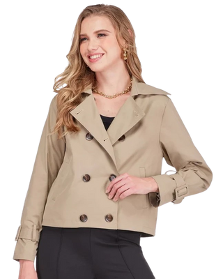 Short Trench Jacket, Camel