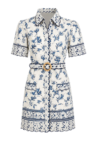 Poppy Dress, Ditsy Blue Mix
