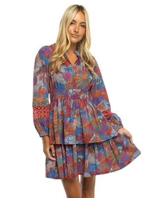 Natalie Mini Dress, Burgundy Rose