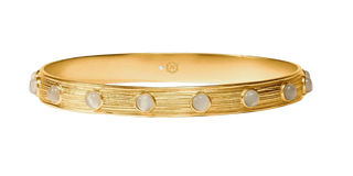 Cobblestone Stone Bangle, Ivory Cat'S Eye
