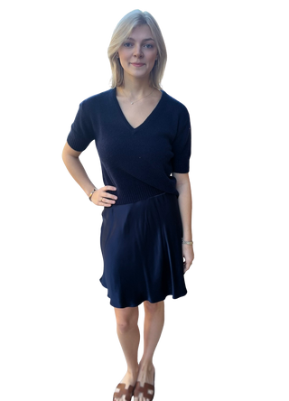 V-Neck Cashmere Sweater, Navy