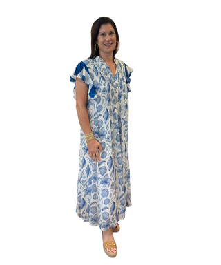 Stacy Dress, Sea Bloom