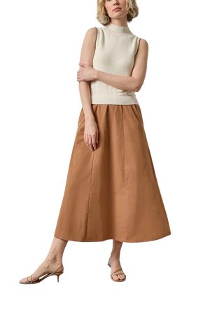 Mixed Media Mock Neck Dress, Rope