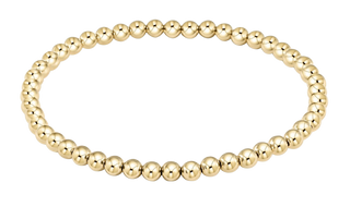 Classic Gold Bead Bracelet 4mm