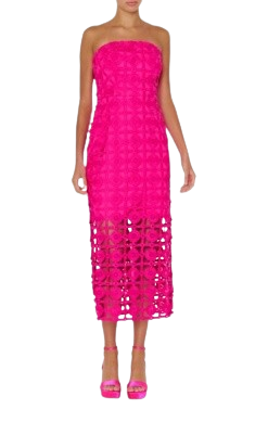 Kait Tile Lace Dress, Molly Pink
