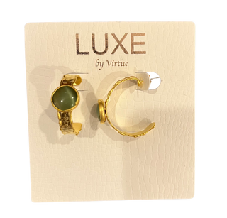 The Harper, Gemstone Bezel Hoop