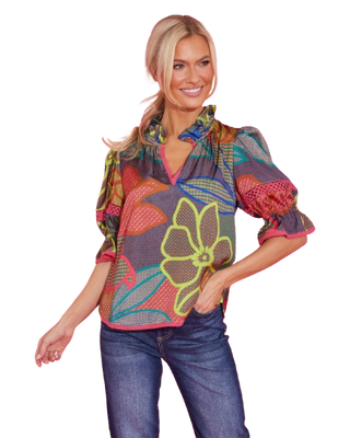 Lottie Top, Geo Floral