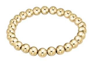 Classic Gold Bead Bracelet 7mm