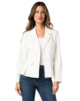 Peplum Blazer, Whipped Cream