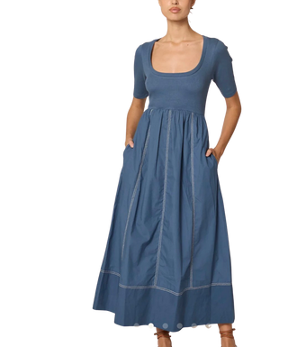 Luna Ankle Dress, Bluefin