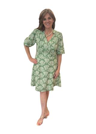 Print Dress, Green