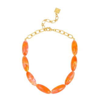 Glossy Resin Collar Necklace