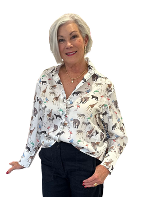 Crop Blouse, White Safari
