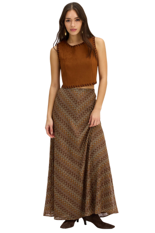 Olive Skirt, Chestnut Multi