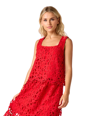 Dutton Tank, Pomegranate Lace